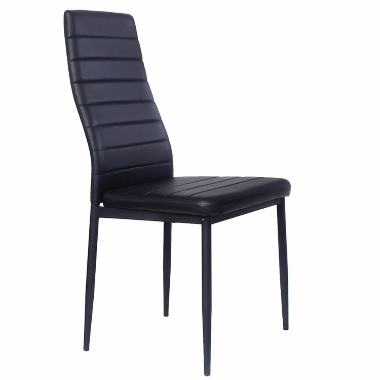 Factory Price Popular Chair Black Leather Dining Chair