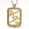 New Style Crystal Jewellery Necklaces Modern Design Gold Plated Custom Logo Pendant