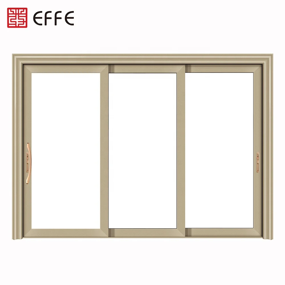 american standard wood color double glass aluminum sliding door and windows