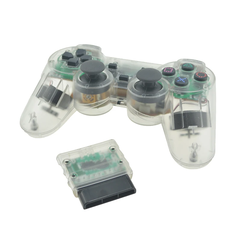 Gamepad sem fio para sony ps2 controlador para playstation 2 console  joystick dupla vibração choque joypad