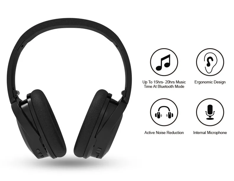 Foldable Noise Cancelling Bluetooth Headphone Without Wire Anc01 - Buy ...