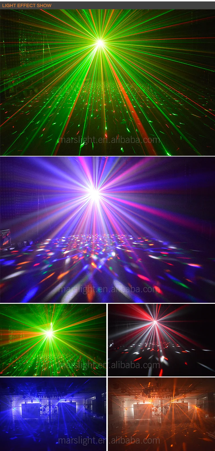 Disco Dj Party Led Strobe Laser Moonflower Dance Effect Disco Mini