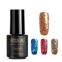 

Rosalind OEM 7ml meteor fragment color series gel varnish lacquer soak off uv led glitter nail gel polish for wholesale