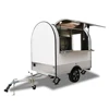 UKUNG luxury mobile towing catering trailer, new style good quality galvanized steel arc-shape mini food trailer van