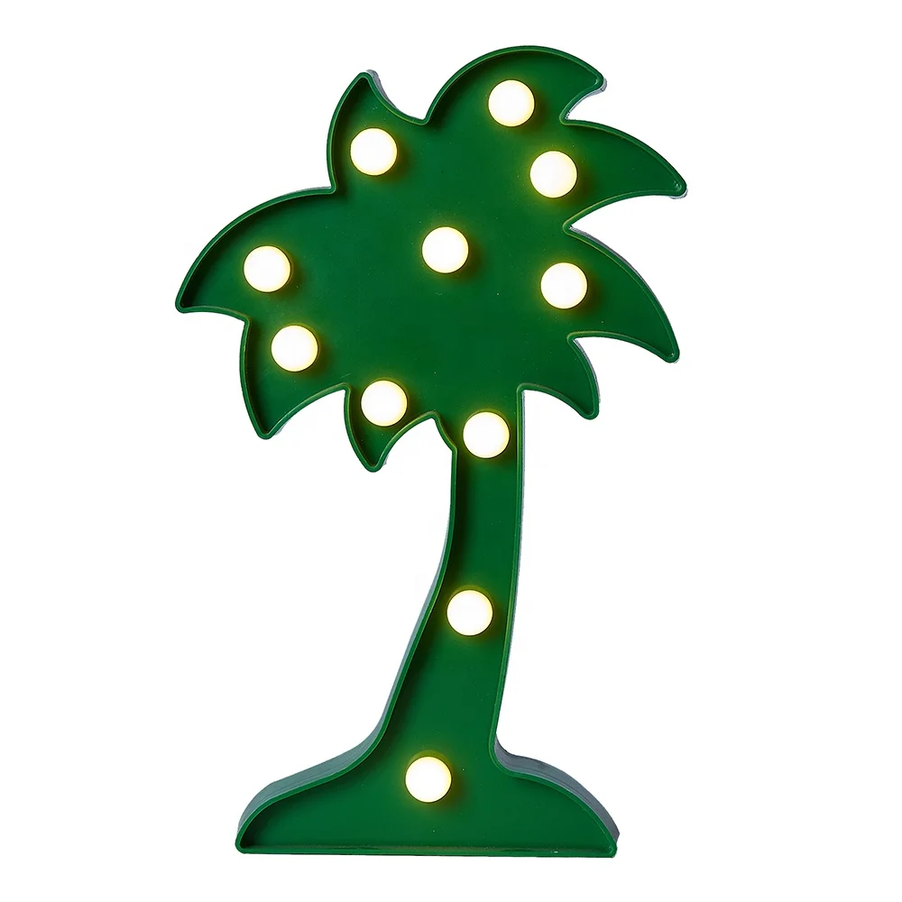 Hot Selling Spring Summer Green 3d Coconut Lamp,Led Coconut Tree Light ...