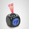 USB Multi Function Projection Mini Square Voice and Temperature Table Clock Private Logo