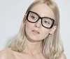 2018 Trendy Square Glasses Frame Black Eyeglasses Frames Prescription Glasses Women Eyewear Accessories Oculos de sol Glasses