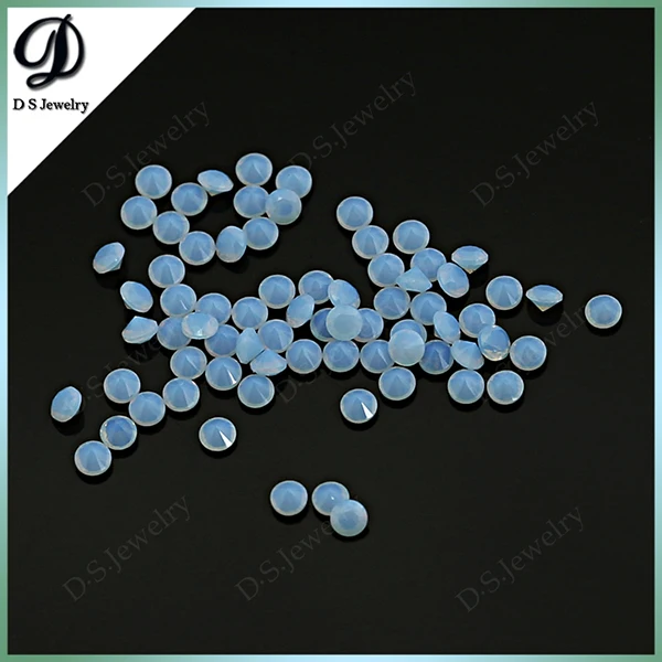 Lab Grown Stone Round Nano Spinel Aqua Blue 234 For Jewelry Making