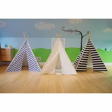 Vintage parts Kids Tent Teepee Play Indoor Children Outdoor Playhouse Indian Canvas House Hut