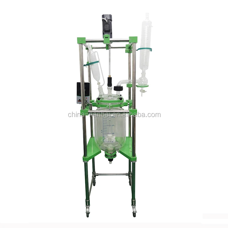 20L lab equipment double jacketed standard glass reactor