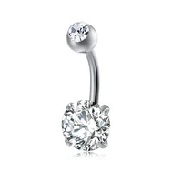 

925 Silver Bar Piercing Gold Navel Rings Belly Button Rings For Women