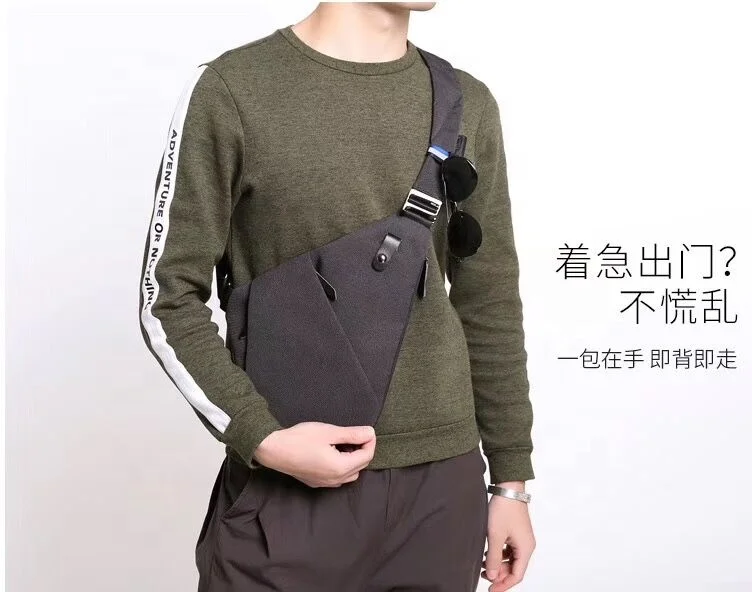 

stylish new model waterproof polyester anti-theft mens' shoulder messenger chest bag