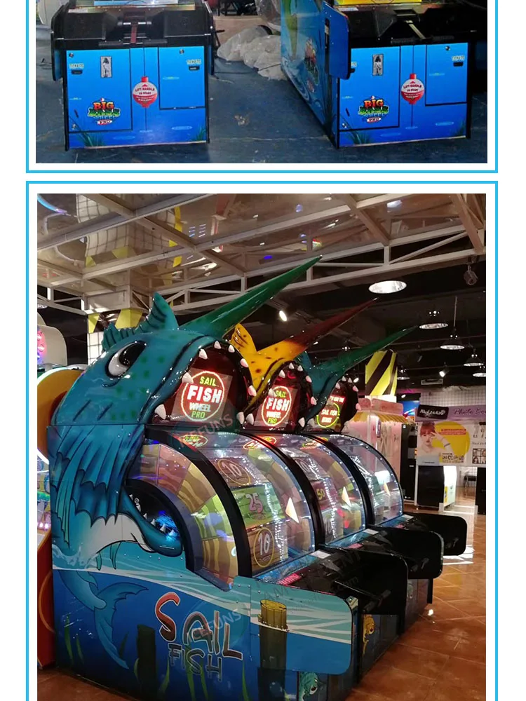 Arcade Redemption Game Machine Big Bass Wheel Jackpot Lottery Machine