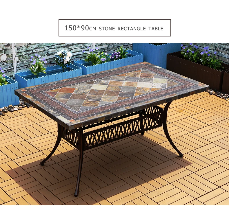 Foshan Garden Stone Tables And Chairs Garden Popular Bronze Table