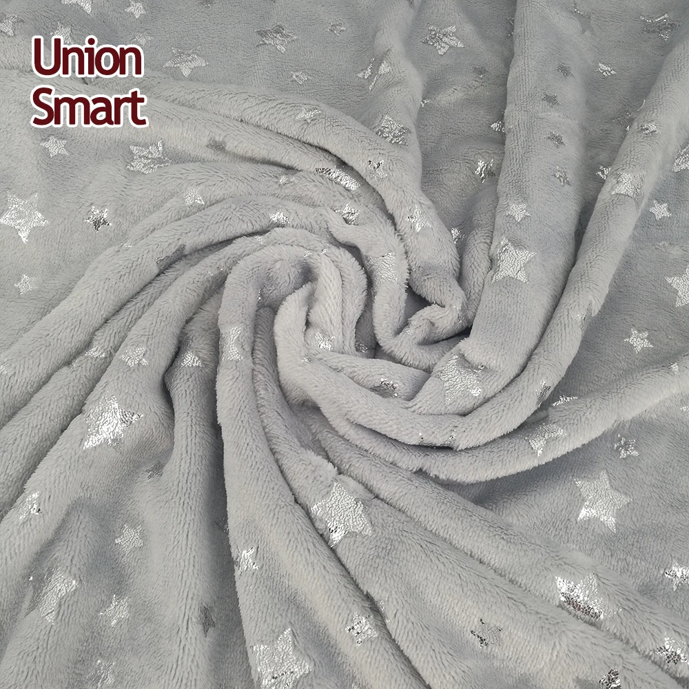 Factory Directly Sell Baby Blanket Fabric 100 Polyester Flannel Coral