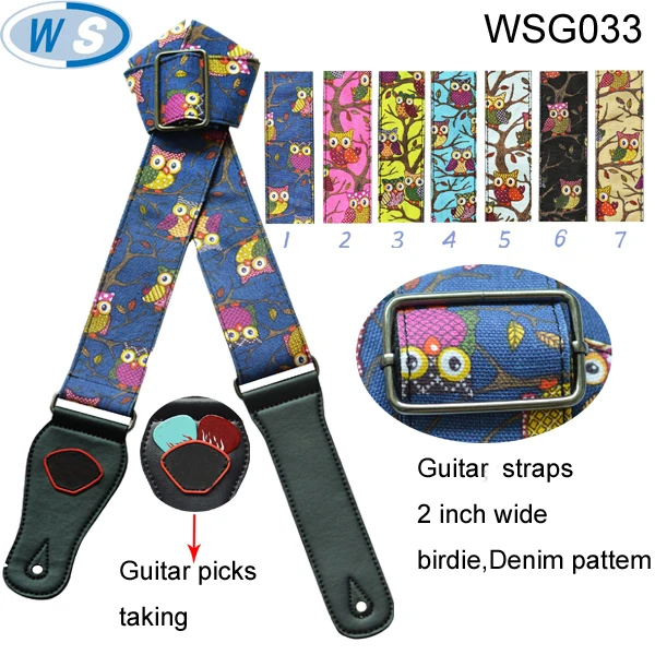 

Comfortable Denim printing Guitar Strap