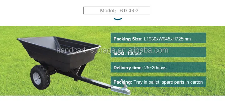 Ride On Lawnmower Tipping Trailer Garden Tractor Transporting 650lb/300Kg