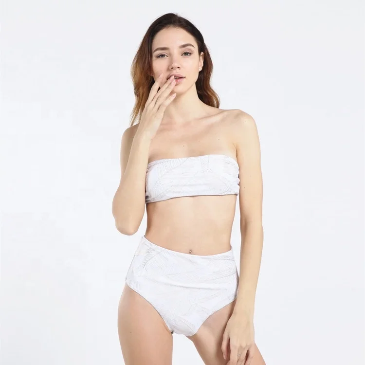 

2019 customized logos high waist women swimsuit durable bikini, Picture
