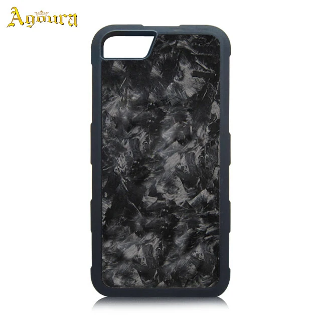 

For iPhone 7 plus Real Forged Carbon Fiber Cell Phone case, Accept Custom TPU PC Tire Side Cover