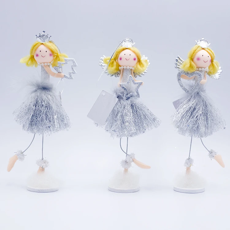 Gold Hair Angel Girl Decorative Hanging Christmas Ornament For