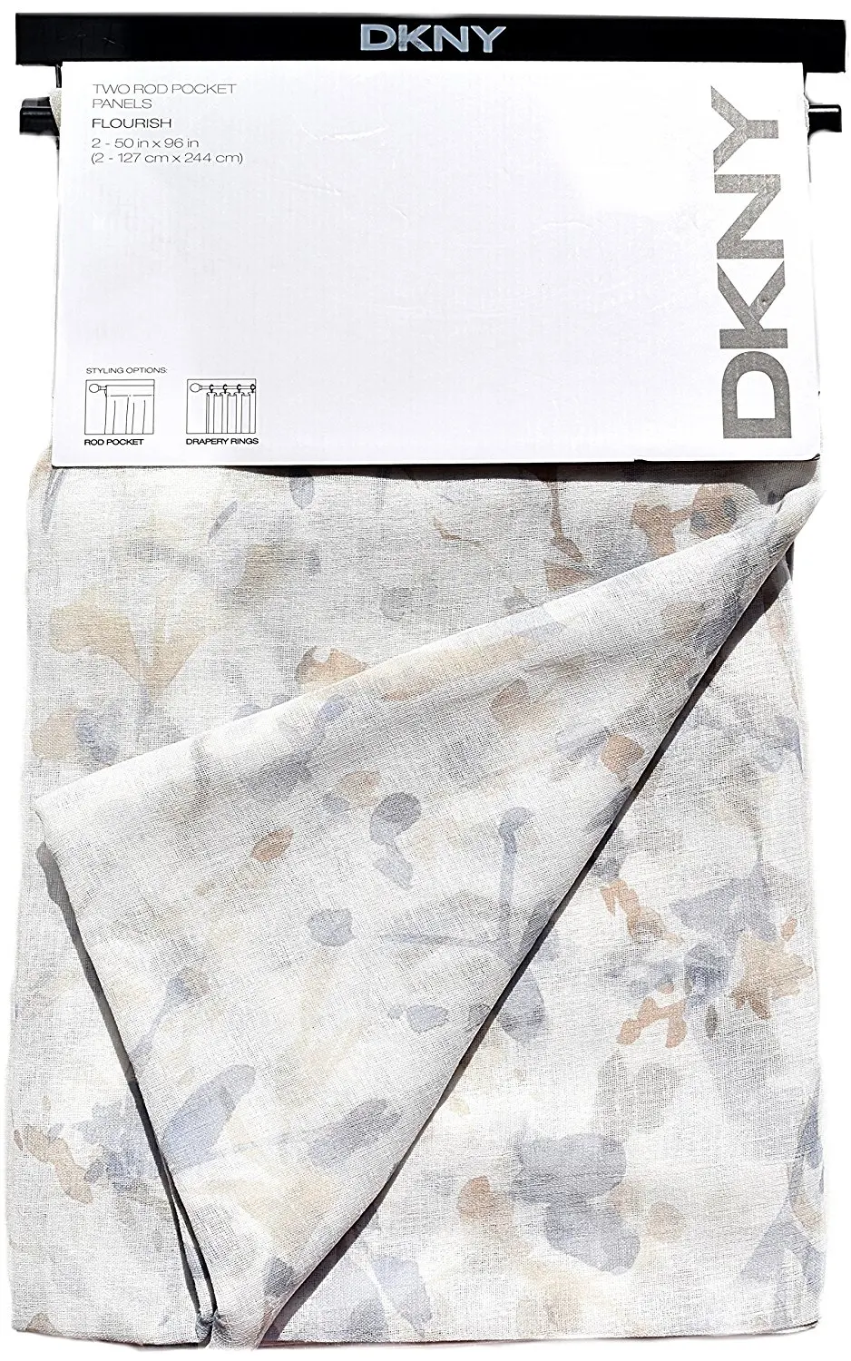 Buy Dkny Floral Stripe Botanical Floral Road Pocket Curtains 100
