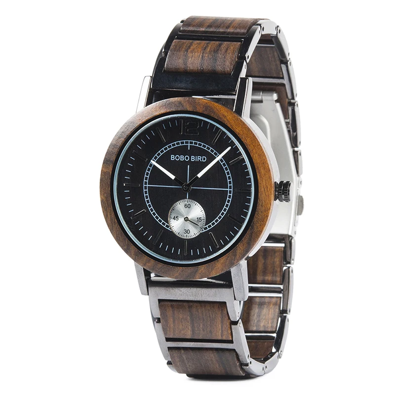 

BOBO Bird new lovers wood watch logo with independent second hand design for couple