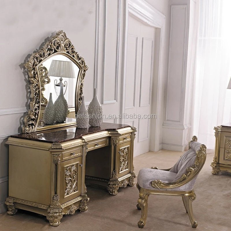 Oefashion Luxury Solid Wood Gold Foil Furniture Bedroom Dresser Buy