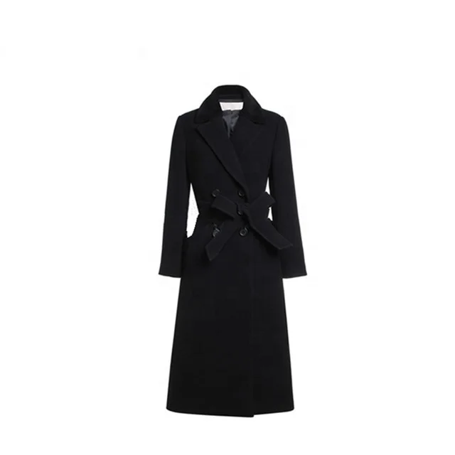 High Quality European 4 Buttons Woman Long Trench Coat with Replacement Belt Trench Coat Belt Replacement