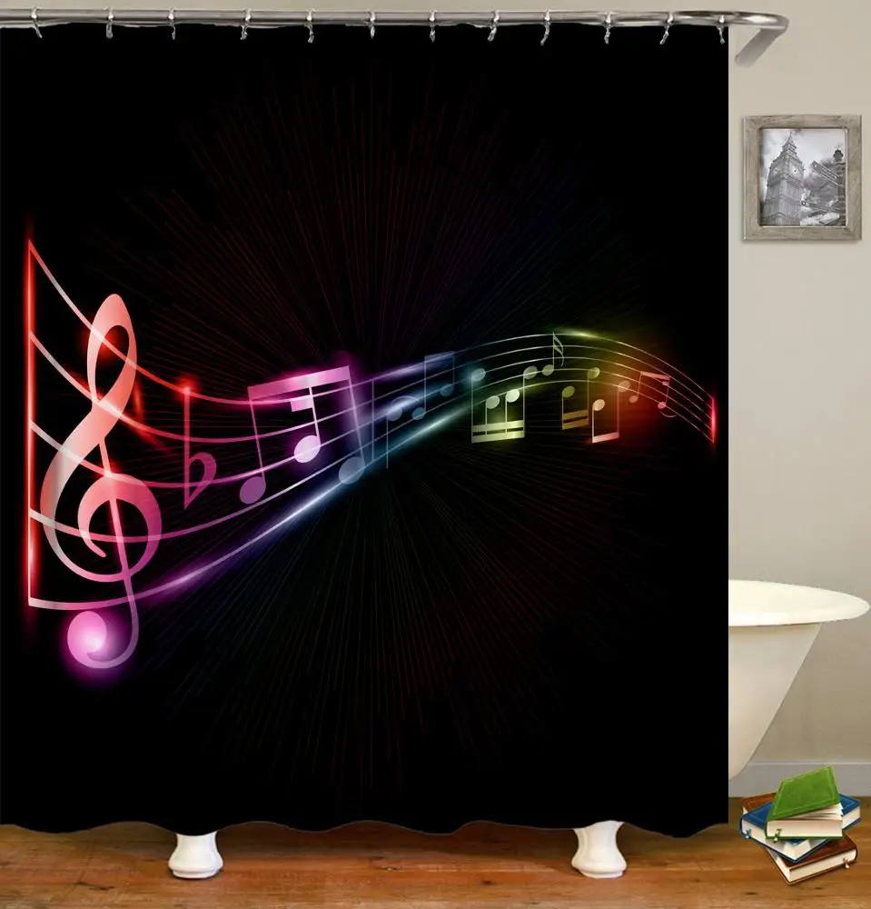 

100% Polyester microfiber custom printed fancy shower curtains