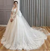 Vintage Elegant Princess 2018 Real Photo Hot Sale Bridal Gowns Long Sleeve Lace Applique Wedding Dresses