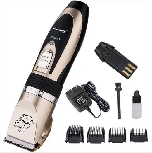 

Stock Product Low noise New Pet Grooming Clipper Kit Cordless Professional Pet Clippers Silent Animal Hair Clipper, Goldblack