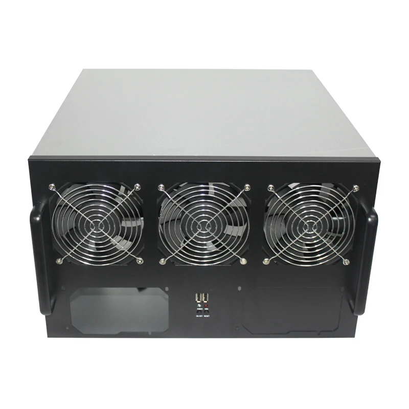 Crypto Coin Open Air Mining Miner Frame Rig Case with  fan  6 GPU ETH BTC Ethereum mining rig