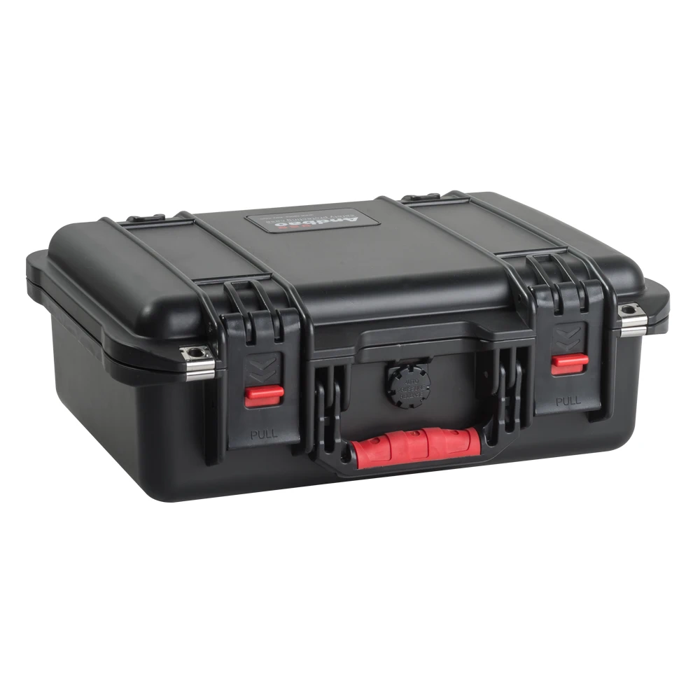 model Tsunami large hard plastic case shockproof flight case with easy open double throw latches and pull handle