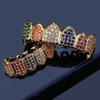 

Miss Jewelry custom luxury hip hop 18k gold brass teeth grillz