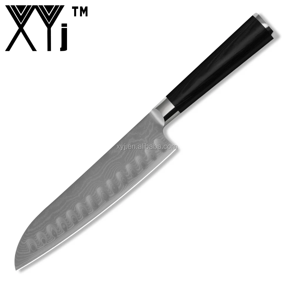 

7 Inch Full Tang Handle Japanese Chef knife Damascus Pattern Sharp Edge Wave Blade Kitchen knife with Custom Logo, N/a