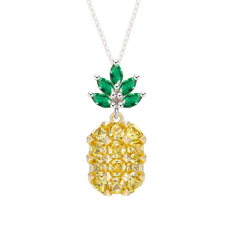 Wholesale Women Cz Pineapple Pendant Necklace - Buy Pineapple Pendant ...