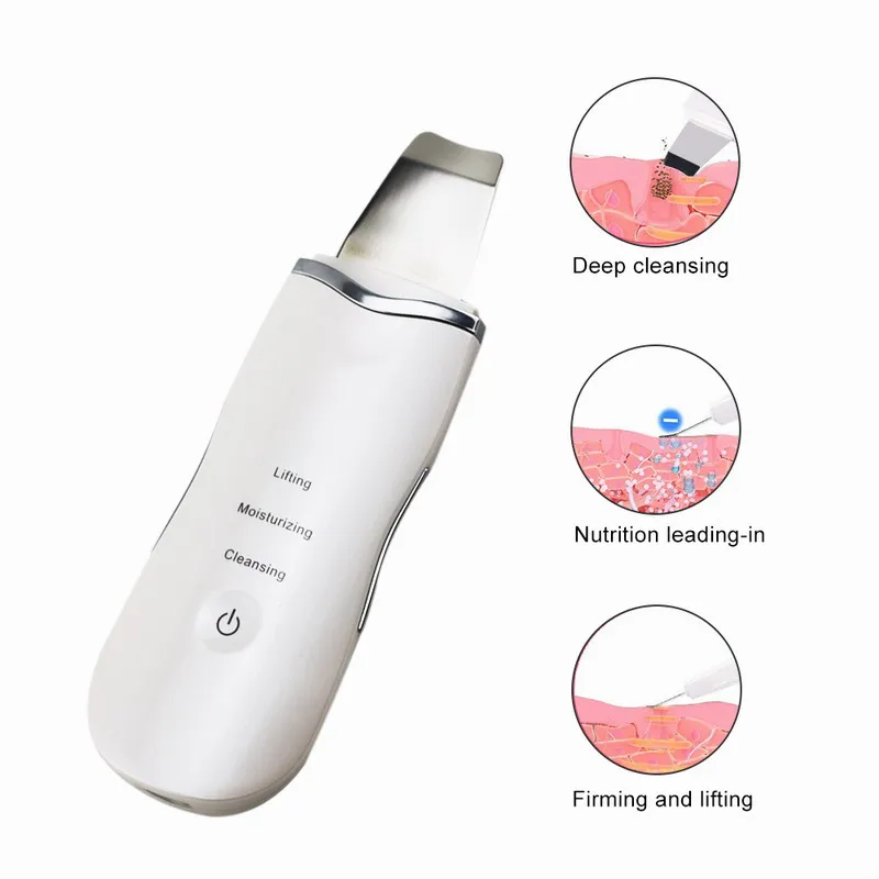 
2020 Ultrasonic Facial Skin Scrubber Beauty Care Massager Facial Beauty Instrument 