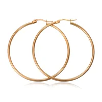 

Gold Plated Size 2cm-7cm Hoop Earrings for Women Sensitive Ears Stainless Steel Earring Hoop