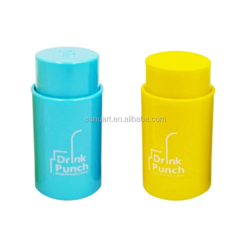 

Unique Drink through a straw punch Beverages water bottle lid punch for bar and party, Random colors or customized