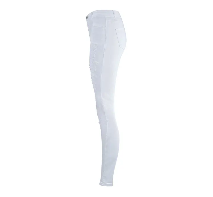 

Women Fashion White Plain Lady Sexy Tight Jeans, Picture