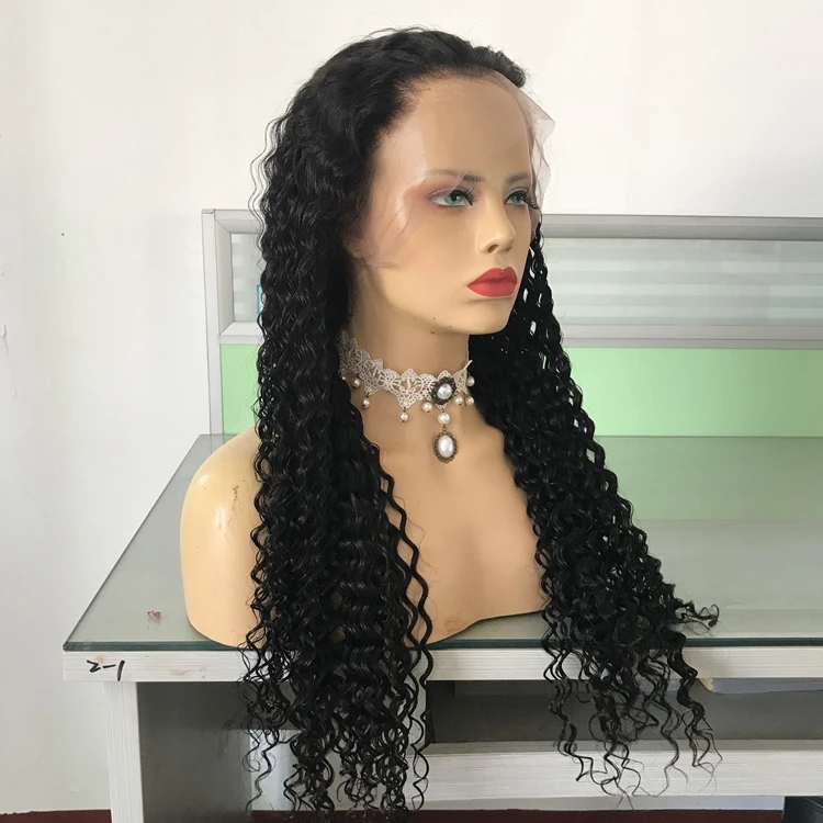 

Warehouse price high quality curly lace front human hair wig