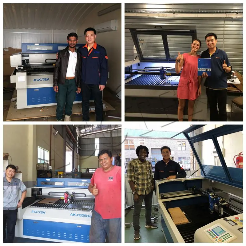 AccTek cnc co2 laser AKJ1530H metal laser cutting machine with beijing reci laser tube