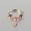 Jewellery Accessories For Women Cross Ring Designs Rose Gold Plated RIPY046-6