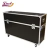 heavy duty custom pullover style 75 inch TV case with casters