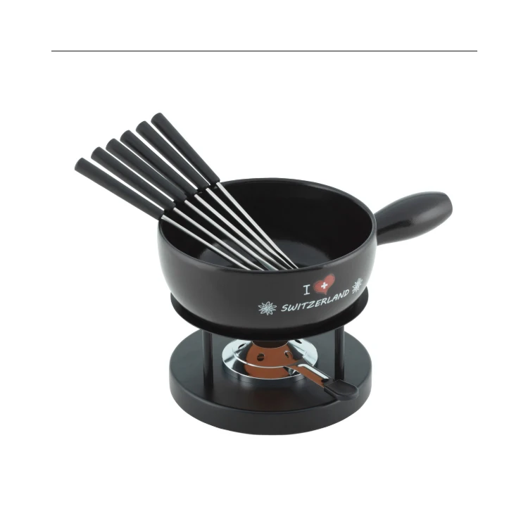 High Grade Dark Chocolate Burner Personalized Sterno Ceramic Fondue Pot