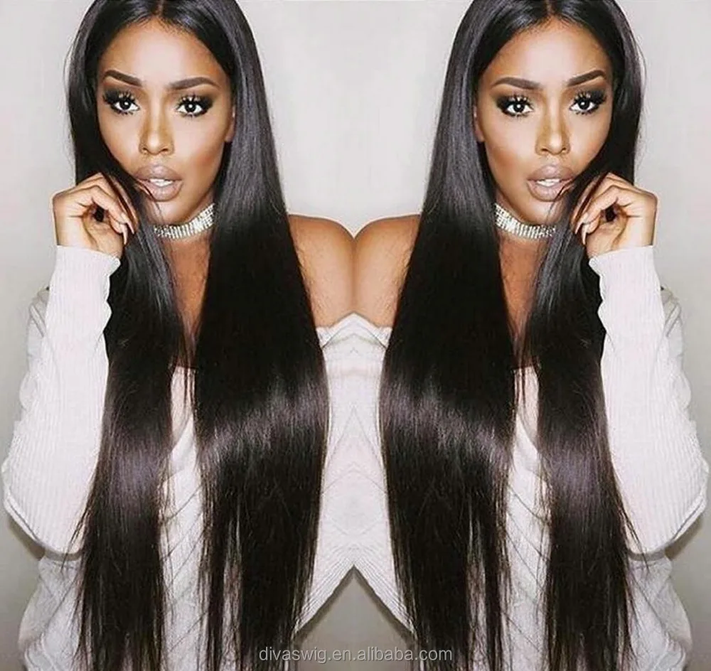 

Hot 250% density 360 pre plucked full lace frontal wig for black women, Pure color