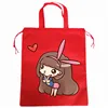 Custom Pattern Big Capacity Tote Wholesale Promotional Drawstring Shopping Bag