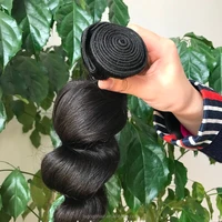 

Tangle Free sample Brazilian human hair bundles,Large stock raw virgin brazilian hair, virgin cuticle aligned hair loose wave