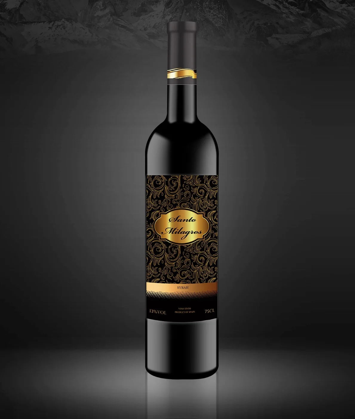 oem free varietal spanish dry red wine santo milagros syrah 13%