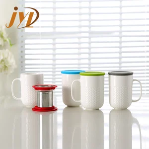 Image of 400cc tea infuser mug with silicone lid